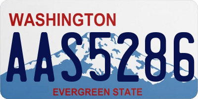 WA license plate AAS5286