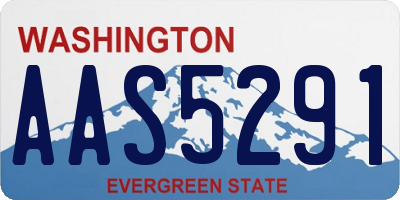 WA license plate AAS5291