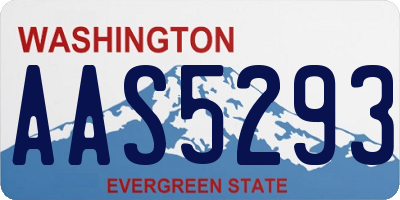 WA license plate AAS5293