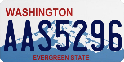 WA license plate AAS5296