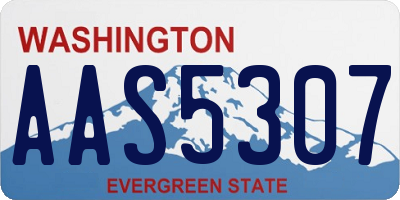 WA license plate AAS5307