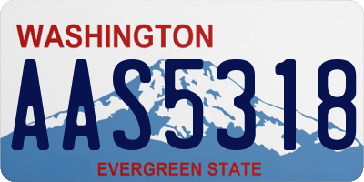 WA license plate AAS5318