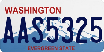 WA license plate AAS5325