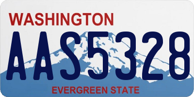 WA license plate AAS5328