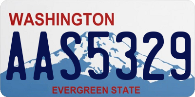 WA license plate AAS5329