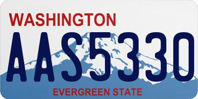 WA license plate AAS5330