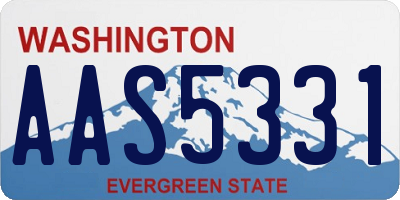 WA license plate AAS5331