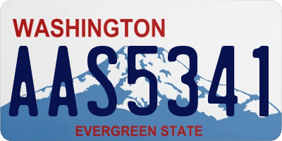 WA license plate AAS5341