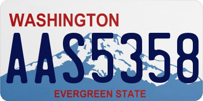 WA license plate AAS5358