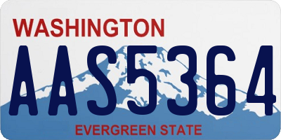 WA license plate AAS5364