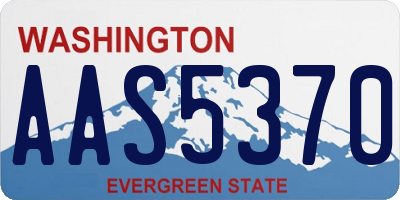 WA license plate AAS5370