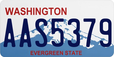 WA license plate AAS5379