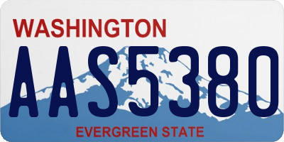 WA license plate AAS5380