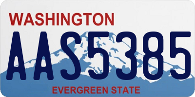 WA license plate AAS5385