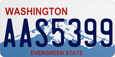 WA license plate AAS5399