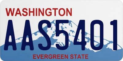 WA license plate AAS5401