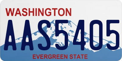 WA license plate AAS5405