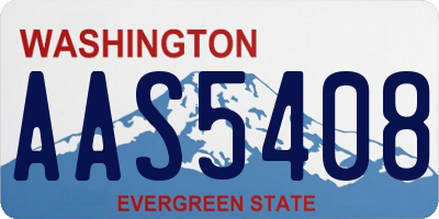 WA license plate AAS5408