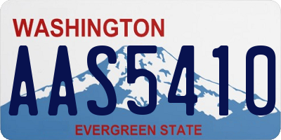 WA license plate AAS5410