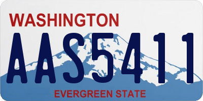 WA license plate AAS5411