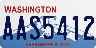 WA license plate AAS5412