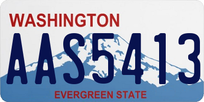 WA license plate AAS5413