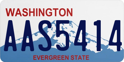 WA license plate AAS5414