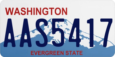 WA license plate AAS5417