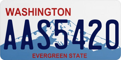 WA license plate AAS5420