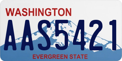 WA license plate AAS5421