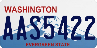 WA license plate AAS5422