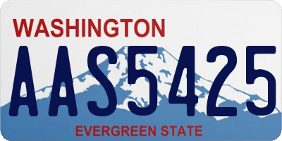 WA license plate AAS5425