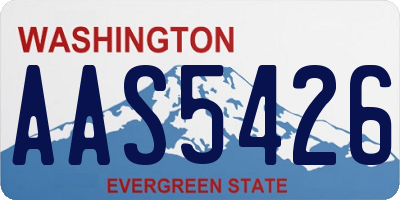 WA license plate AAS5426