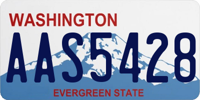 WA license plate AAS5428