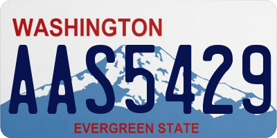 WA license plate AAS5429