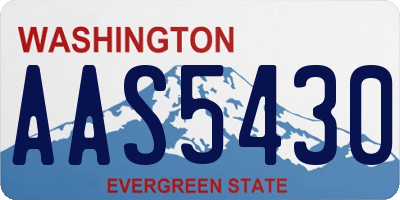 WA license plate AAS5430