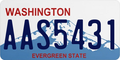 WA license plate AAS5431