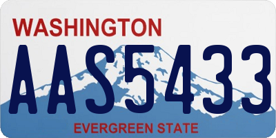 WA license plate AAS5433