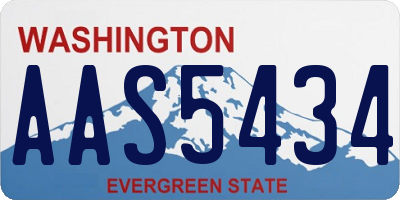 WA license plate AAS5434