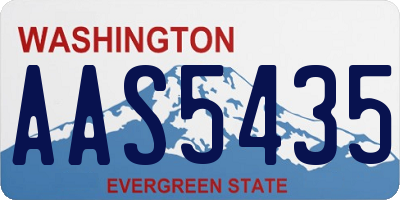 WA license plate AAS5435