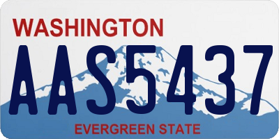 WA license plate AAS5437