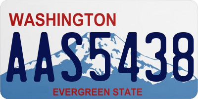 WA license plate AAS5438