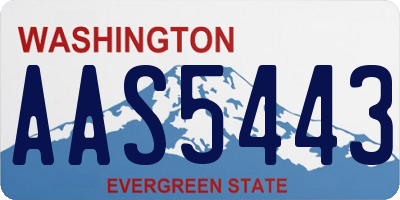 WA license plate AAS5443