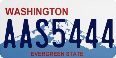 WA license plate AAS5444