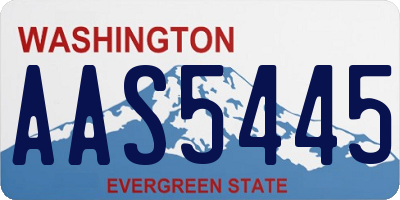 WA license plate AAS5445