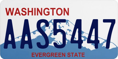 WA license plate AAS5447