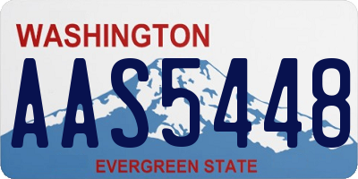 WA license plate AAS5448