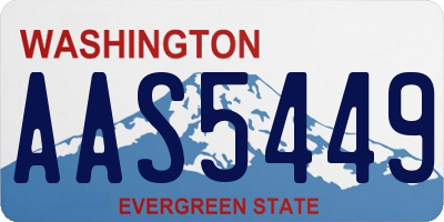 WA license plate AAS5449