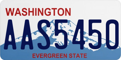 WA license plate AAS5450