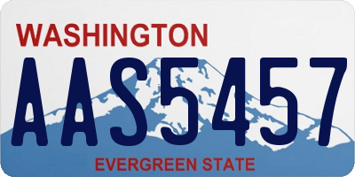 WA license plate AAS5457